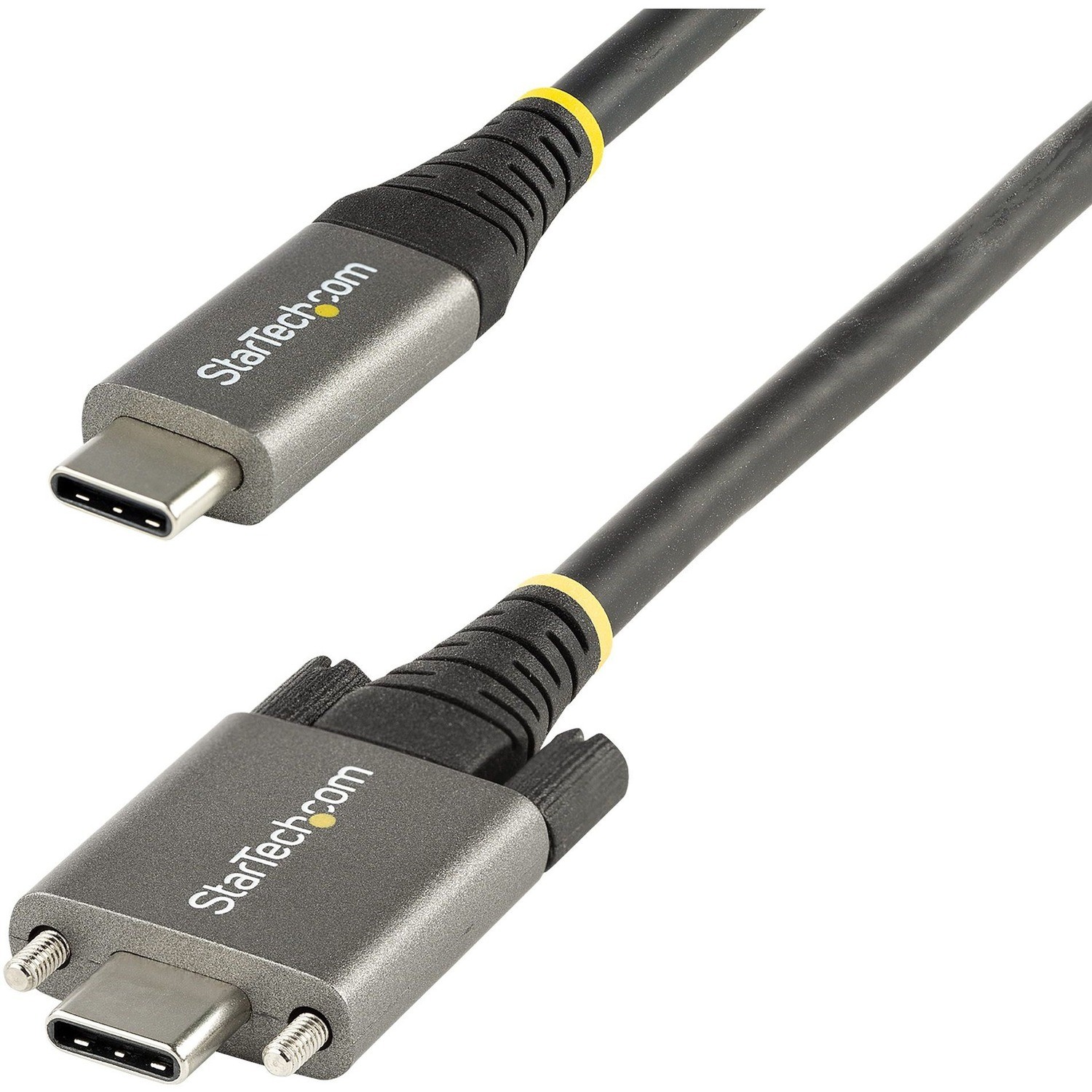 STARTECH 3FT (1M) USB-C CABLE, SIDE SCREW LOCKING, USB 10GBPS, 100W (5A) POWER DELIVERY, 8