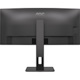 AOC CU34P3CV 34" Class UW-QHD Curved Screen LCD Monitor - 21:9 - Textured Black
