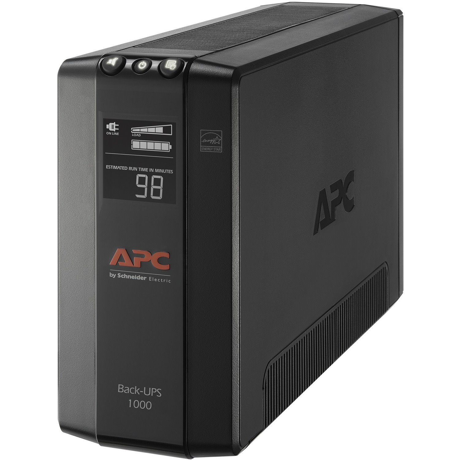 APC Back-UPS 1000, Compact Tower, 1000VA, 120V, AVR, LCD, 8 NEMA outlets (4 surge)