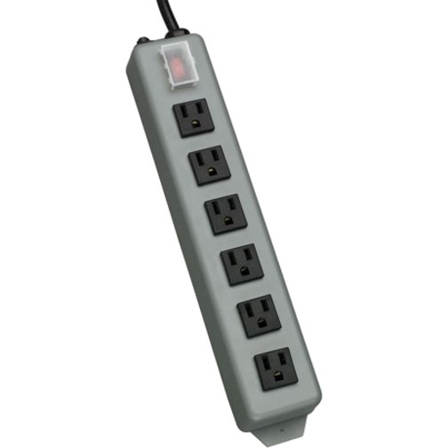 Tripp Lite by Eaton Industrial Power Strip, 6-Outlet, 15 ft. (4.6 m) Cord, Locking Switch Cover