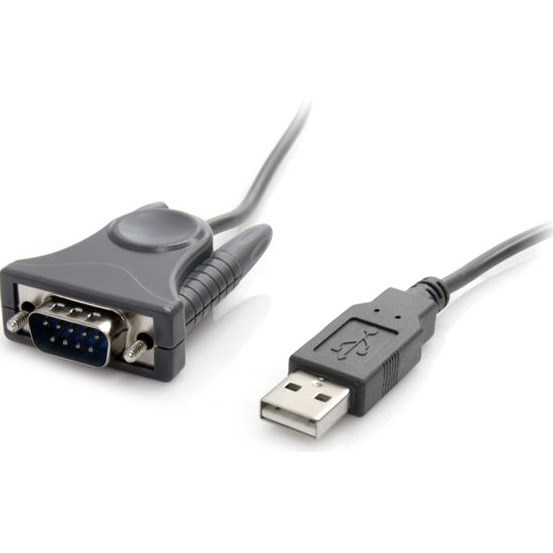 StarTech.com 3ft (91cm) 1-Port USB to Serial Cable, DB9/DB25 RS232 to USB Converter, Prolific, USB to Serial Adapter