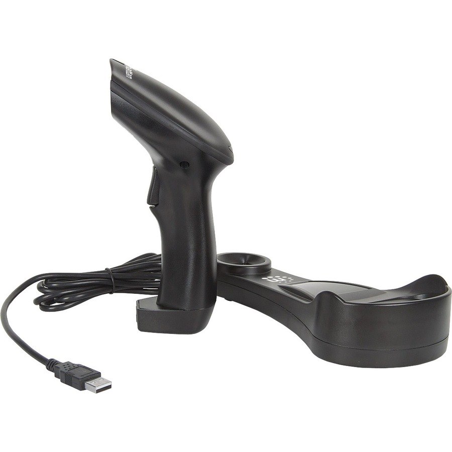 Manhattan Wireless Linear Handheld CCD Barcode Scanner, Bluetooth, 500mm Scan Depth, up to 80m effective range (line of sight), Max Ambient Light 100,000 lux (sunlight), EU/US/UK/AU interchangeable plug, Black, Three Year Warranty, Box