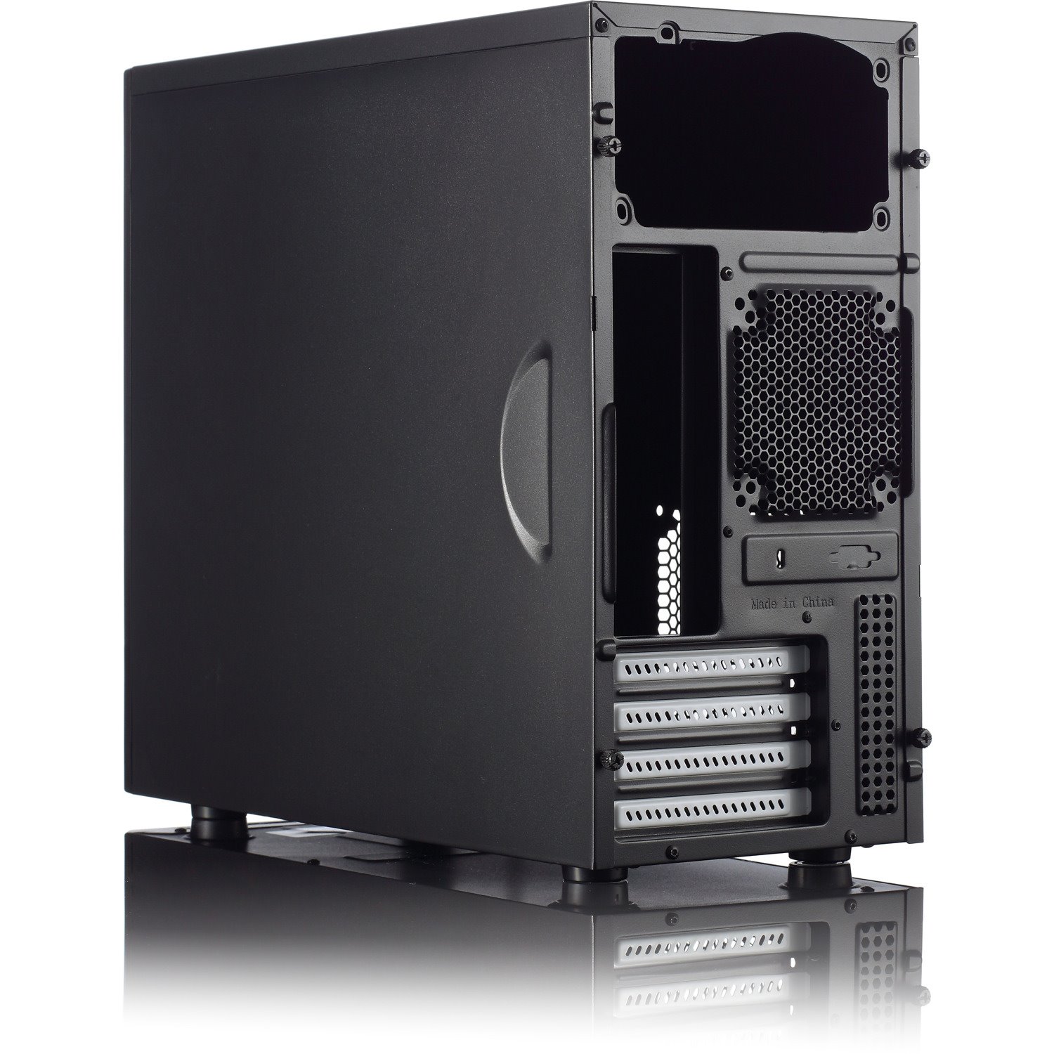 Fractal Design Core FD-CA-CORE-1100-BL Computer Case - Micro ATX, Mini ITX Motherboard Supported - Brushed Aluminium - Black