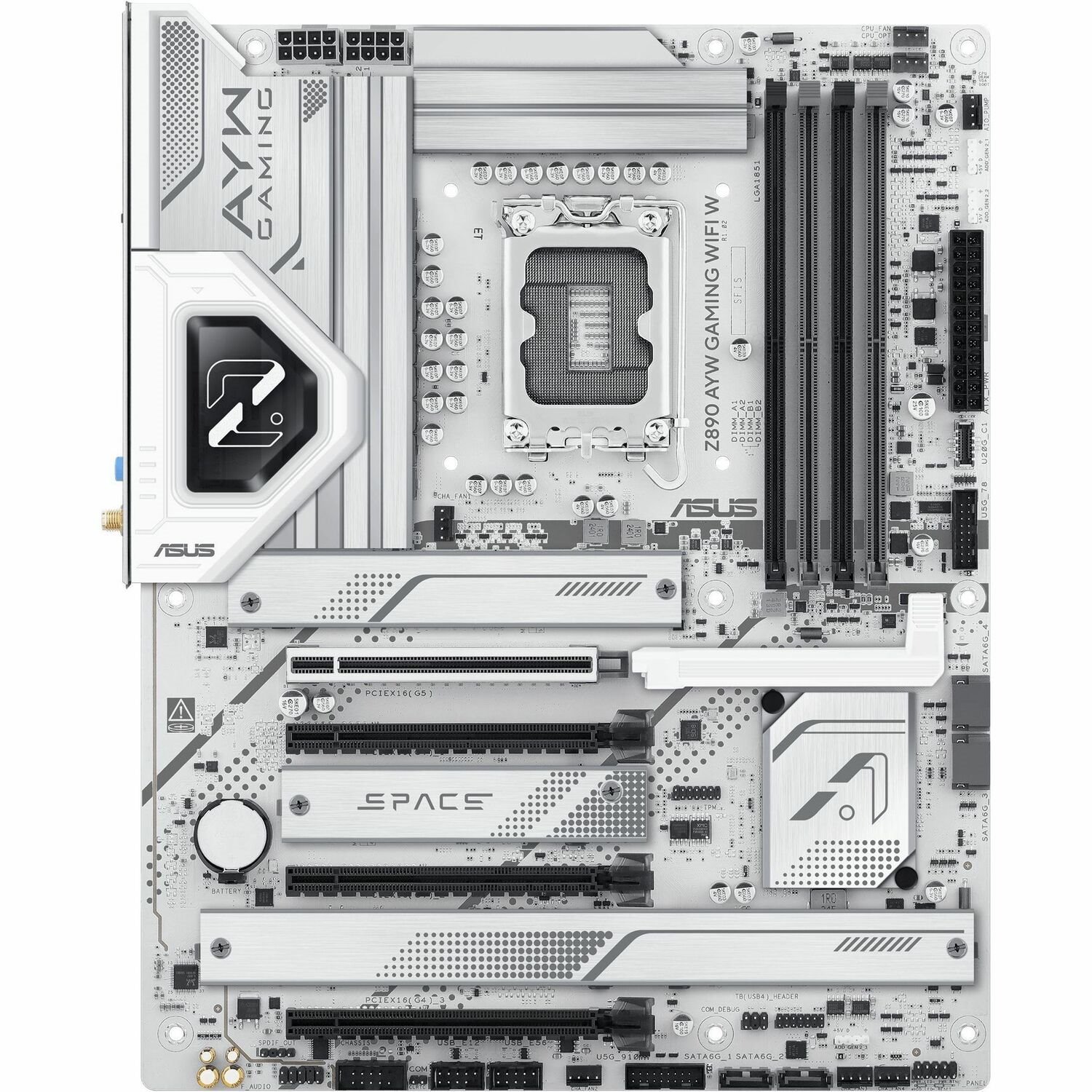 Asus Z890 AYW GAMING WIFI W Gaming Desktop Motherboard - Intel Z890 Chipset - Socket LGA-1851 - ATX