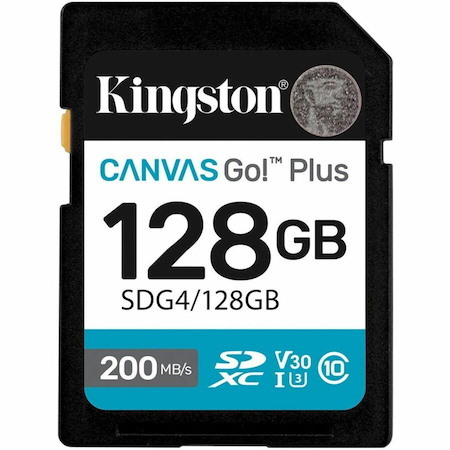 Kingston Canvas Go! Plus 128 GB Class 10/UHS-I (U3) V30 SDXC
