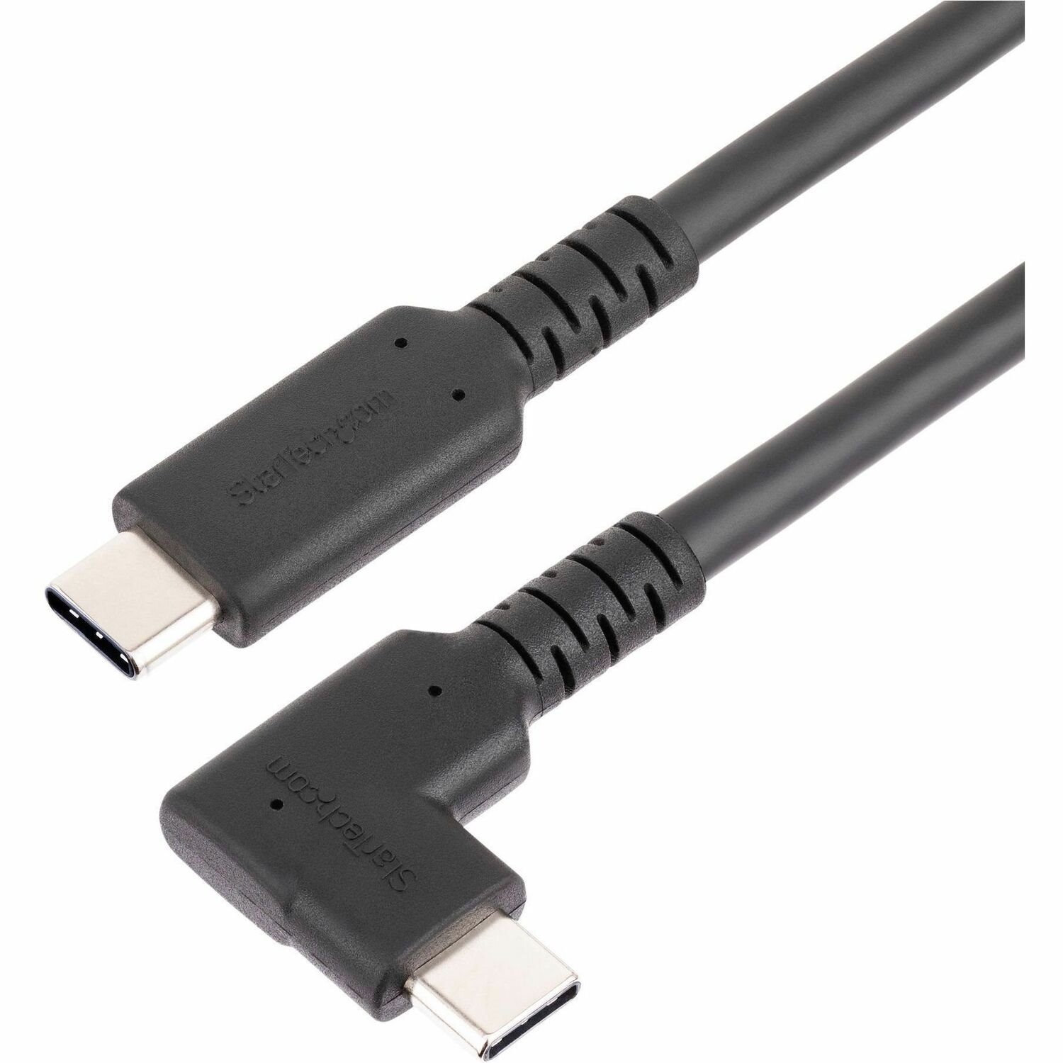 StarTech.com 1m USB-C Kabel Gewinkelt, 10Gbit/s, USB C auf USB C Datenkabel/Monitor/Docking Station Kabel, 4K, 100W, 90 Grad Winkelstecker
