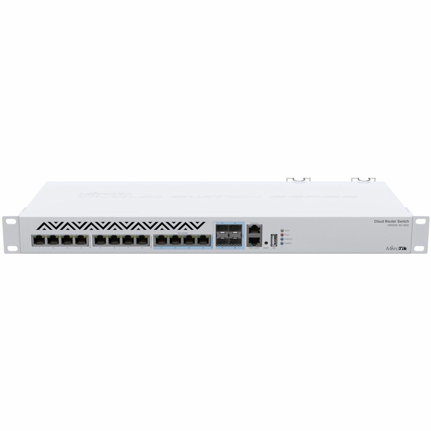 MikroTik CRS312-4C+8XG-RM 13 Ports Ethernet Switch - Gigabit Ethernet, 2.5 Gigabit Ethernet, 5 Gigabit Ethernet, 10 Gigabit Ethernet, Fast Ethernet - 10/100Base-T, 1000Base-T, 2.5GBase-T, 5GBase-T, 10GBase-T, 10GBase-X