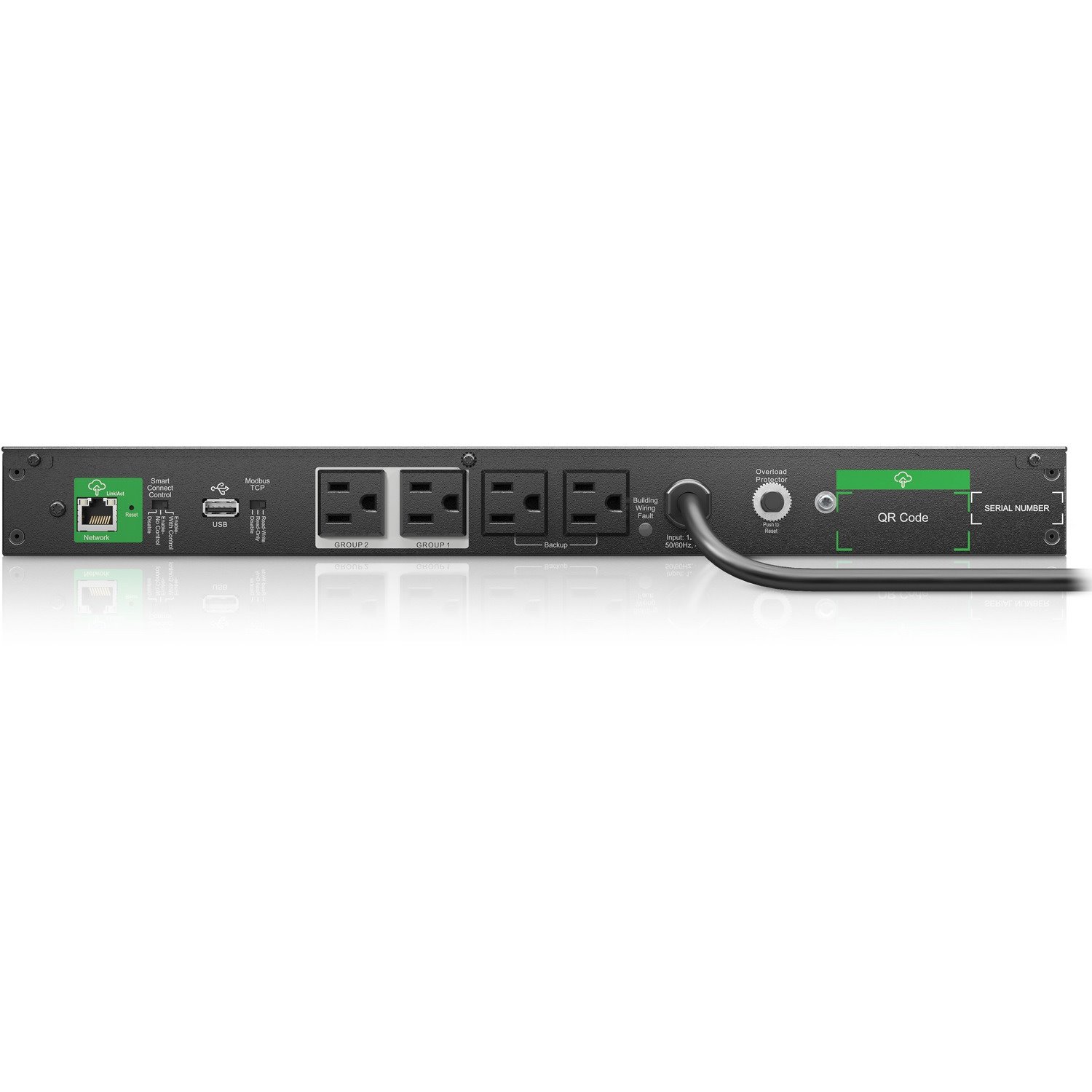 APC Smart-UPS, Line Interactive, 500VA, Lithium-ion, Rackmount 1U, 120V, 4x NEMA 5-15R outlets, SmartConnect Port, Short Depth