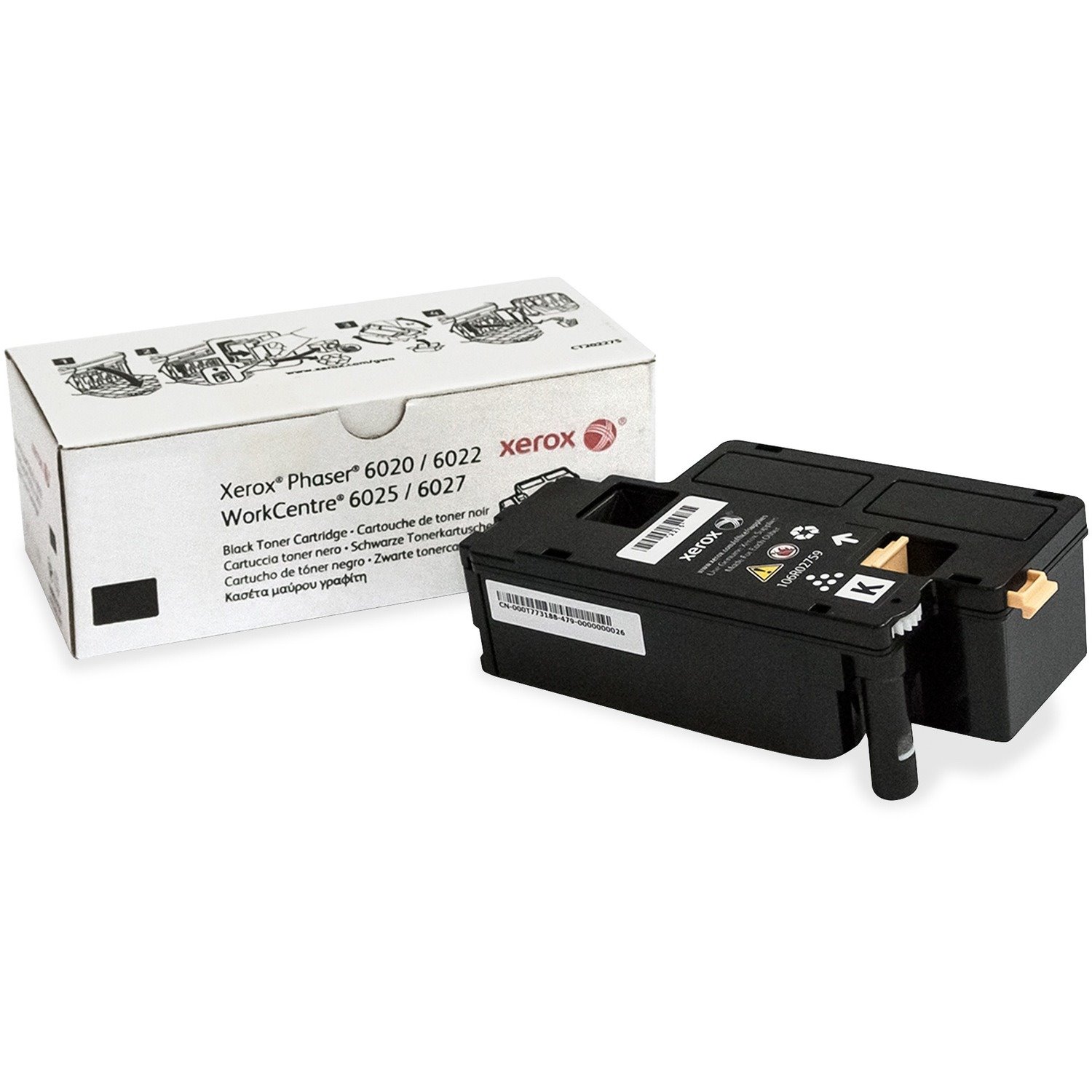 Xerox Genuine Phaser&reg; 6020/6022, WorkCentre&reg; 6025/6027 Black Standard capacity Toner Cartridge (2000 Pages) - 106R02759