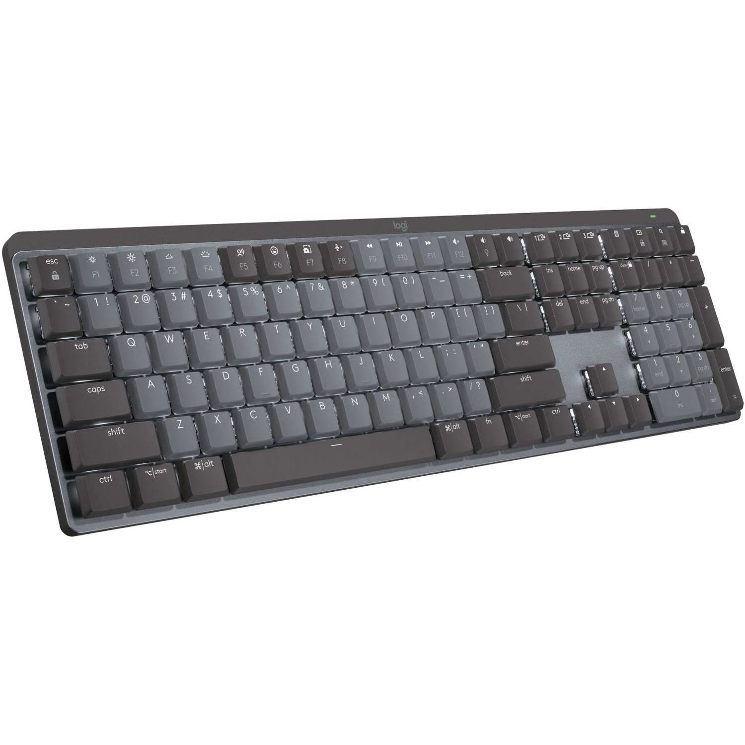 Logitech MX Mechanical Wireless Illuminated Performance Keyboard, Tactile Quiet Switches, Bluetooth, Graphite