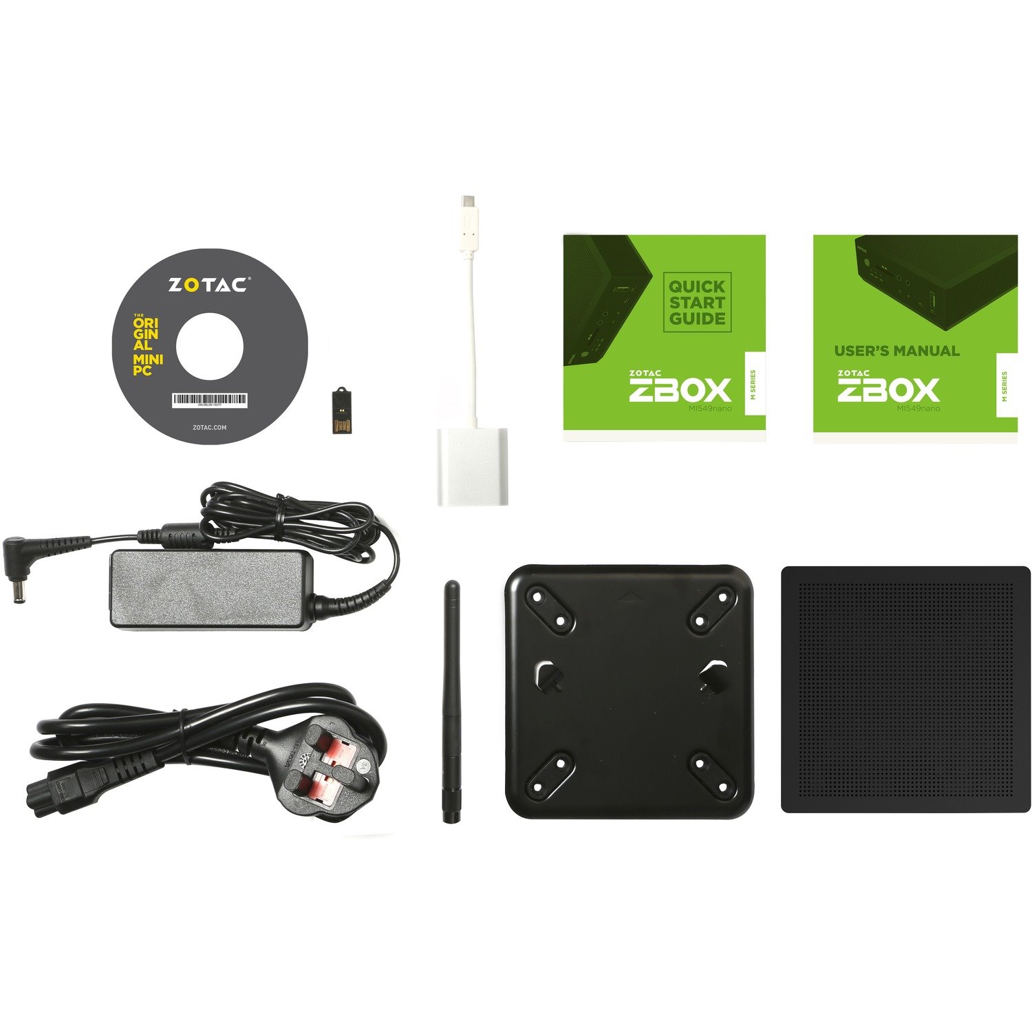 Zotac ZBOX nano M ZBOX-MI549NANO-U Desktop Computer - Intel Core i5 7th Gen i5-7300U - Mini PC