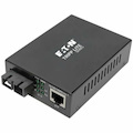 Eaton Tripp Lite Series Gigabit Multimode Fiber to Ethernet Media Converter, POE+, International Power Cables, 10/100/1000 SC, 1310 nm, 2 km (1.2 mi.)