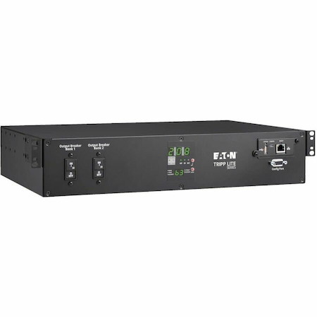 Eaton Tripp Lite Series 5.8kW 208/240V Single-Phase ATS/Monitored PDU - 16 C13, 2 C19 & 1 L6-30R Outlets, Dual L6-30P Inputs, 10 ft. Cords, 2U, TAA