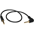 Eaton Tripp Lite Series 3.5mm Mini Stereo Audio Cable with one Right-Angle plug (M/M), 1 ft. (0.31 m)