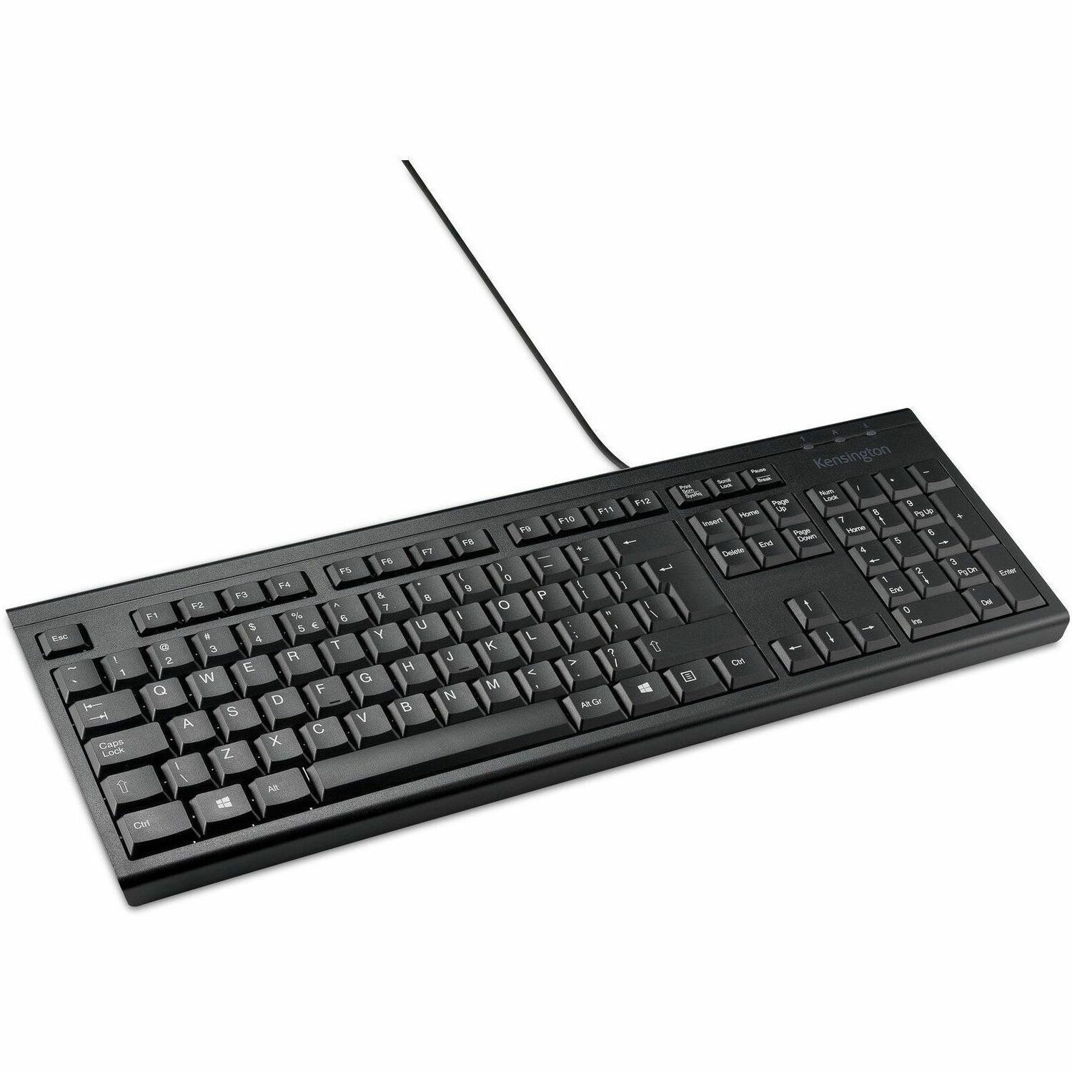 Kensington KB100 Tastatur - Full-size - Kabel Konnektivität - USB Typ-A Schnittstelle - Spanisch - QWERTY Layout - Schwarz