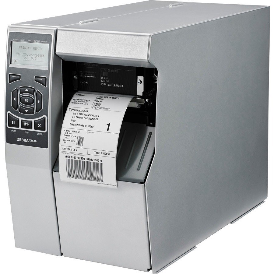 Zebra ZT510 Industrial Direct Thermal/Thermal Transfer Printer - Monochrome - Label Print - USB - Serial - Bluetooth - Near Field Communication (NFC) - TAA Compliant