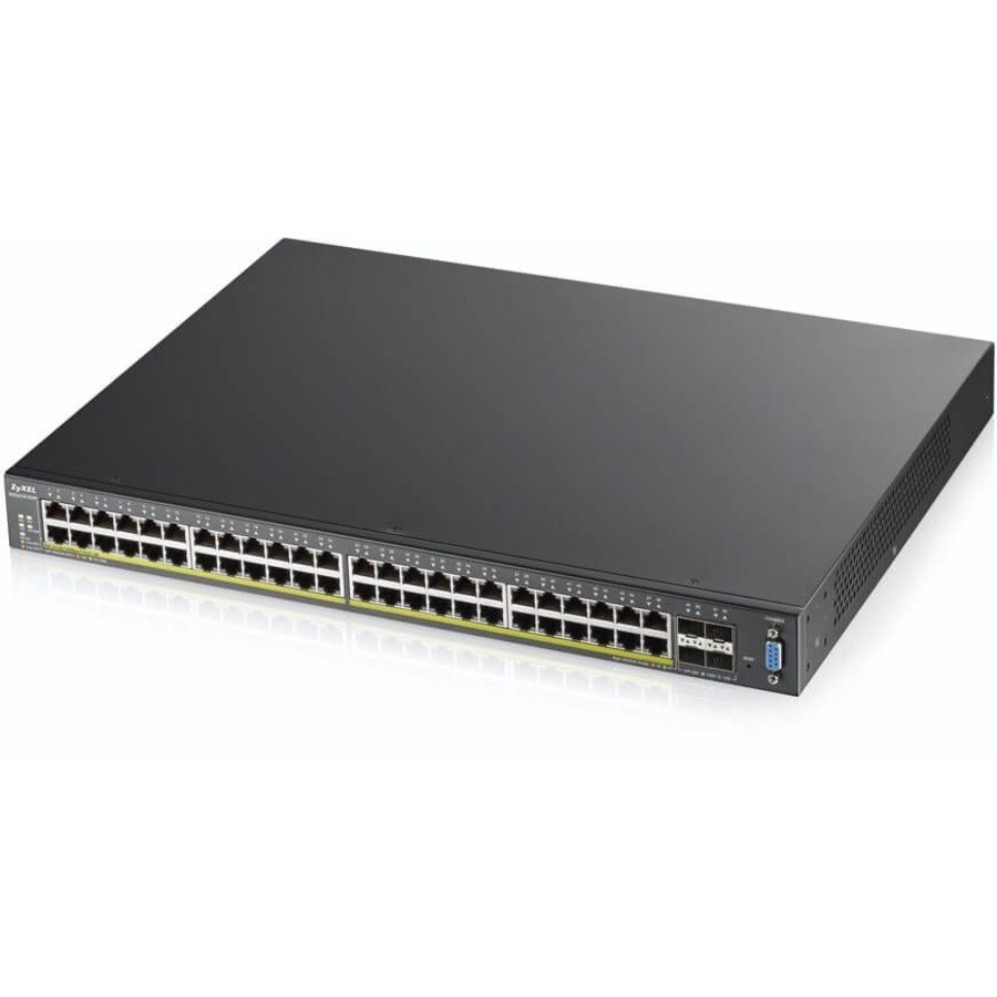 ZYXEL XGS2210-52HP 48-port GbE L2 PoE Switch with 10GbE Uplink