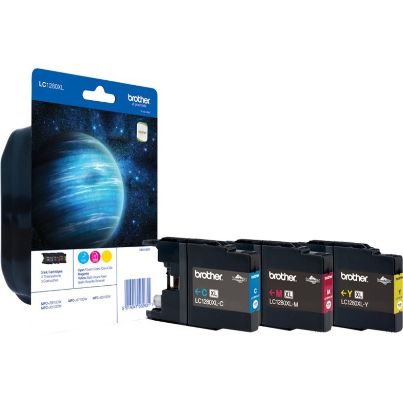 Brother LC1280XLRBWBP Original Inkjet Ink Cartridge - Cyan, Magenta, Yellow Pack