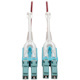 Eaton Tripp Lite Series 10G Duplex Multimode 50/125 OM4 LSZH Fiber Optic Cable (LC/LC), Push/Pull Tabs, Magenta, 5 m