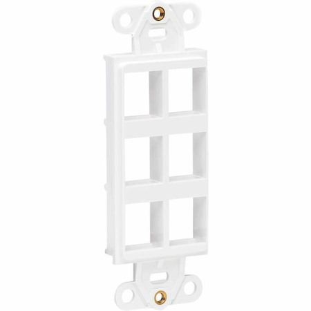 Eaton Tripp Lite Series Center Plate Insert, Decora Style - Vertical, 6 Ports, TAA