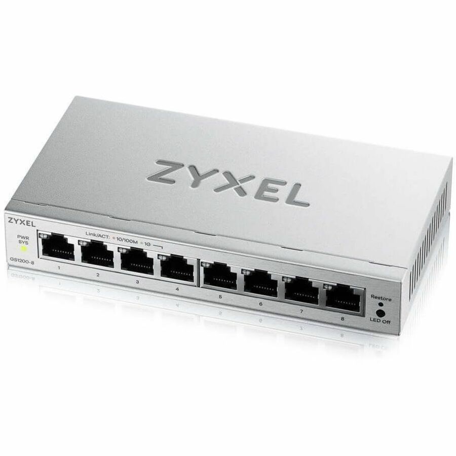 Zyxel GS1200-8 V3 8 Port Gigabit Webmanaged Desktop Switc