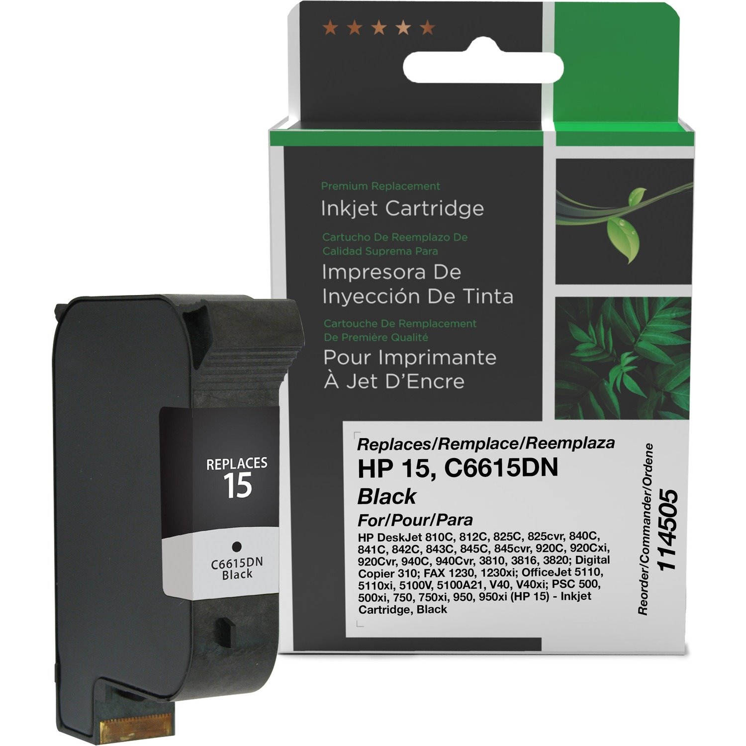 Clover Imaging Remanufactured Black Ink Cartridge for HP 15 (C6615DN)