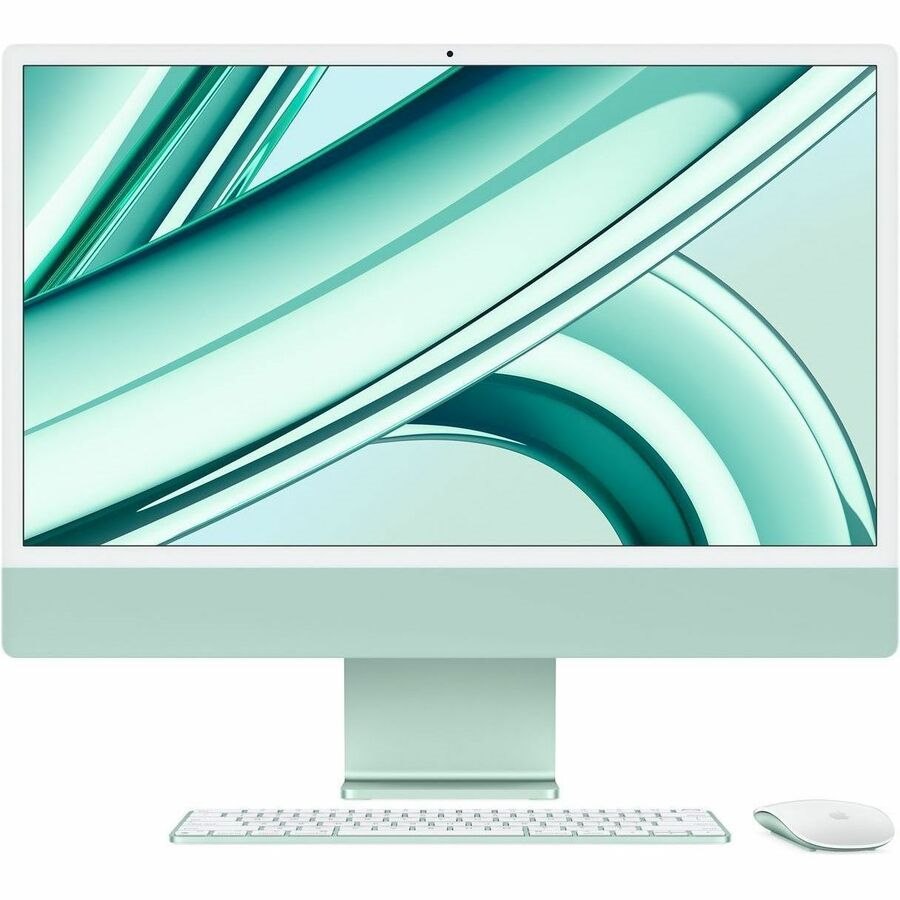 Apple iMac MQRP3X/A All-in-One Computer - Apple M3 Octa-core (8 Core) - 8 GB RAM - 512 GB SSD - 24" 4.5K 4480 x 2520 - Desktop - Green