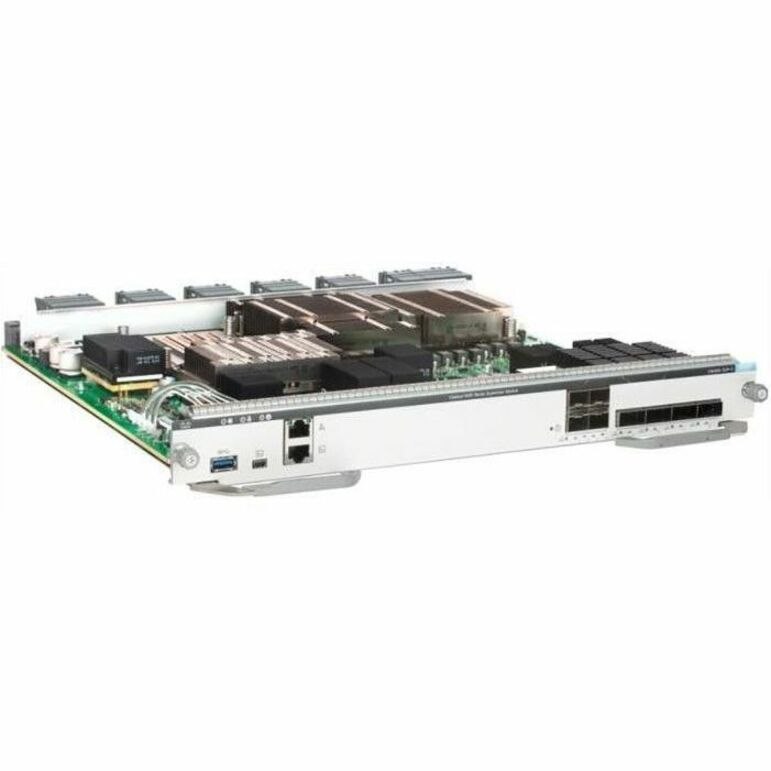 Cisco Supervisor Engine - 1 x Console - RJ-45 LAN, 1 x 1000Base-T (management) - RJ-45 LAN, 1 x USB 3.0 - Type A, 1 x management (mini-USB) - Type B, 4 x 40Gb Ethernet/100Gb Ethernet - SFP+ Network, 4 x 1 Gigabit Ethernet/10Gb Ethernet/25Gb Ethernet - QSFP Network
