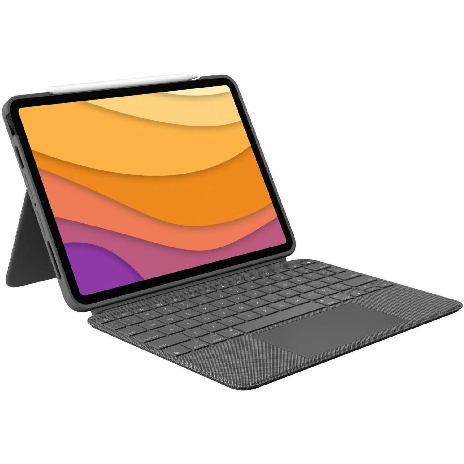 Logitech Combo Touch Keyboard/Cover Case for 33 cm (13") Apple iPad Pro 11 (2024) Tablet - Oxford Gray