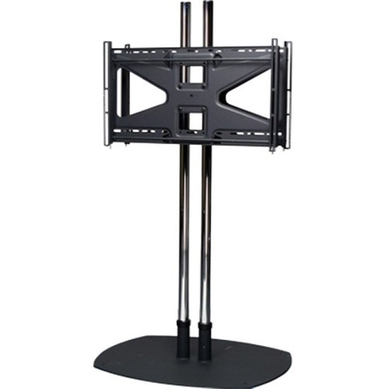 Premier Mounts Dual Pole Floor Stand with Back-to-Back Adapter and Two Tilting Mounts