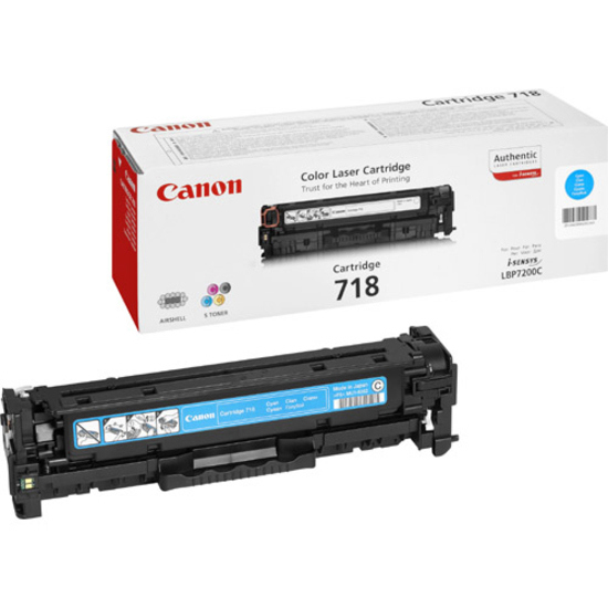 Canon 718 Original Laser Toner Cartridge - Cyan Pack