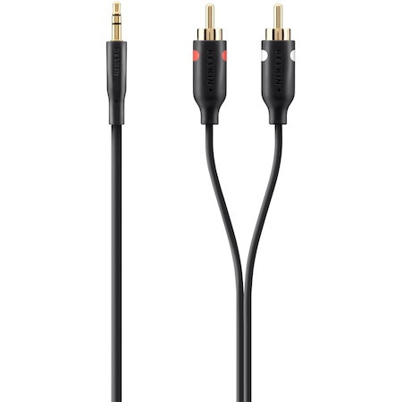 Belkin 2 m Mini-phone/RCA Audio Cable for iPad, iPod, iPhone, Tablet, Smartphone