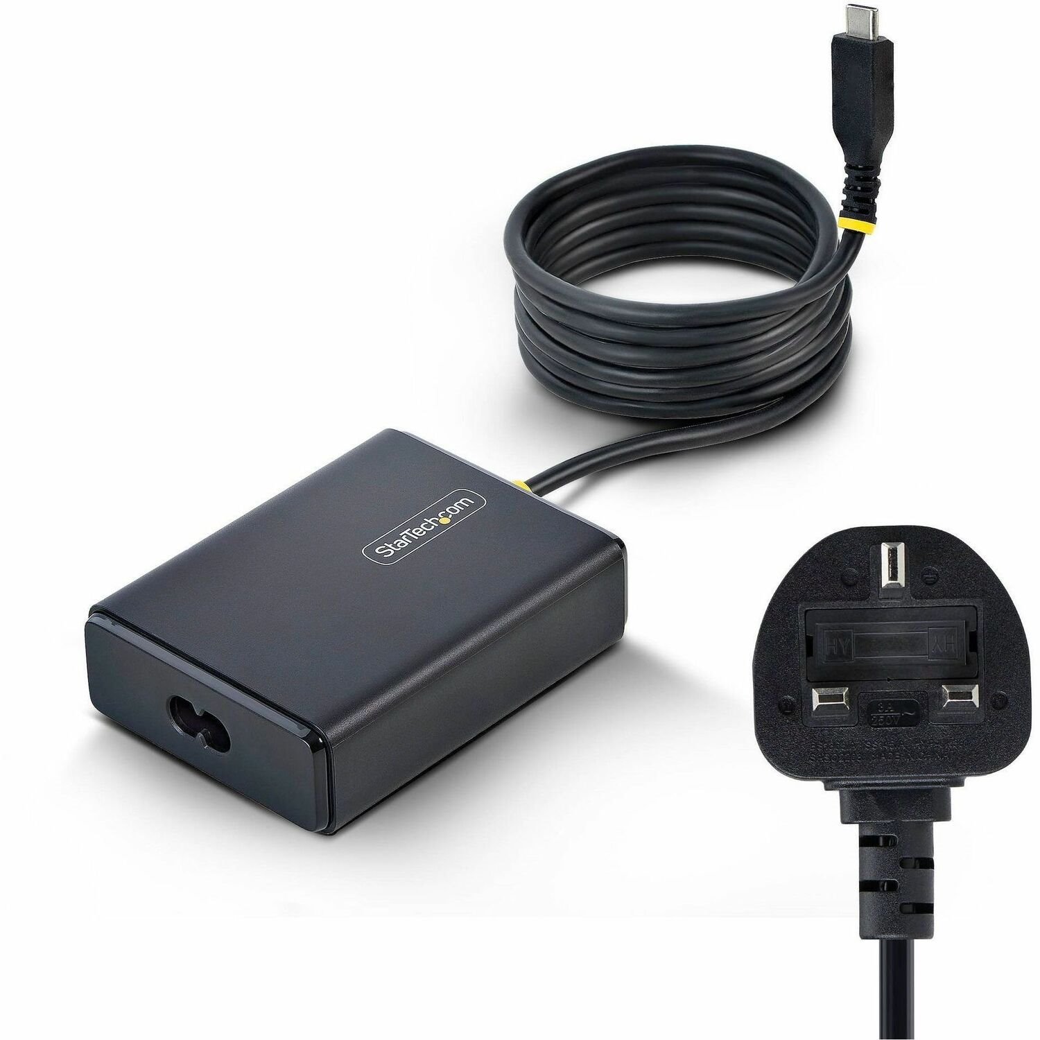 StarTech 100W USB-C Laptop Charger with 1.5m Tethered USB-C Cable, Power Adapter Brick for Dell, XPS, HP ProBook, MacBook Pro