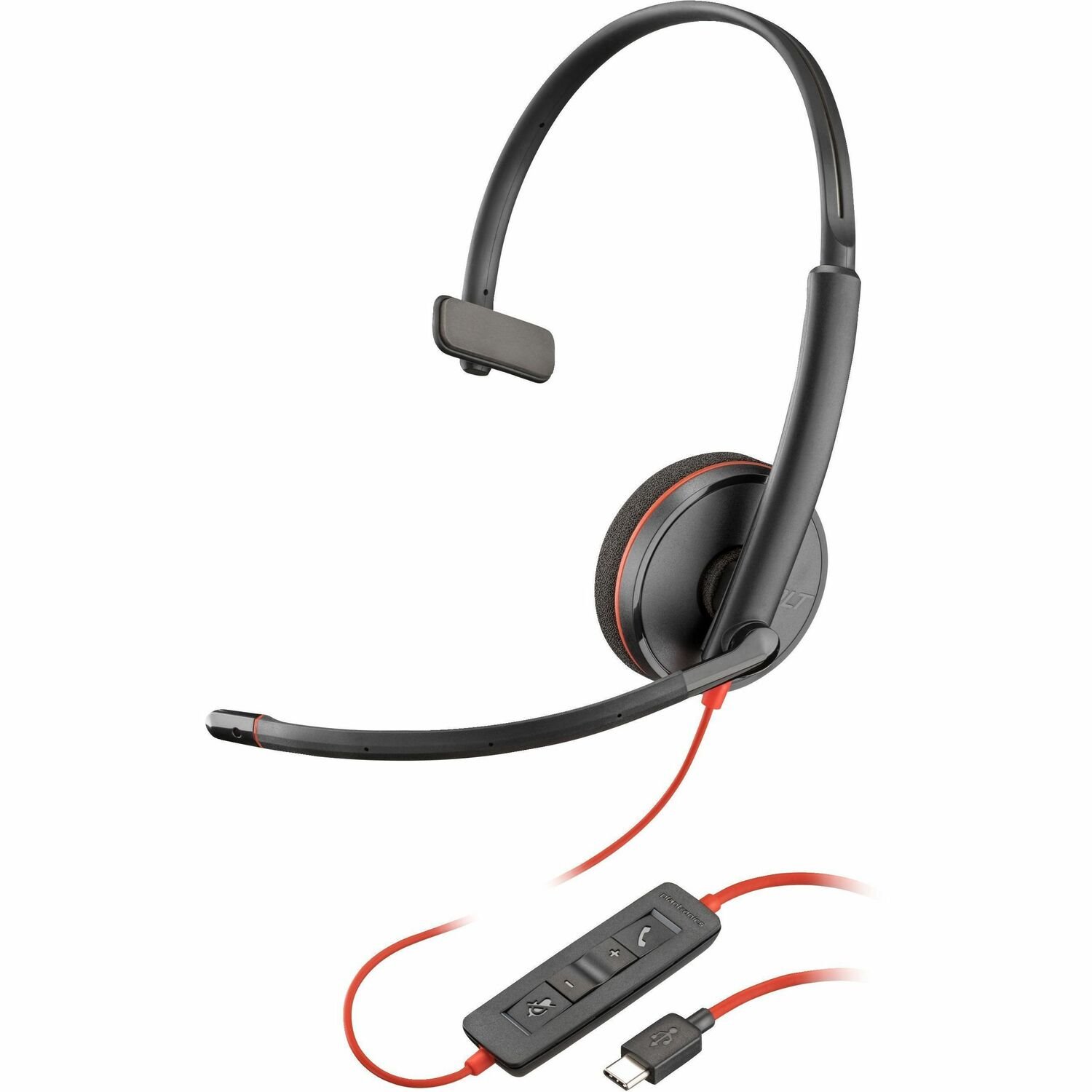 Poly Blackwire 3210 Wired On-ear Mono Headset - Black