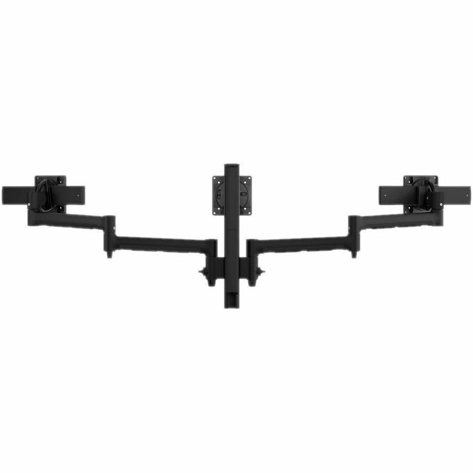ATDEC AWM TRIPLE MONITOR ARMS - 400MM POST WITH SLIDER, GROMMET MOUNT, BLACK