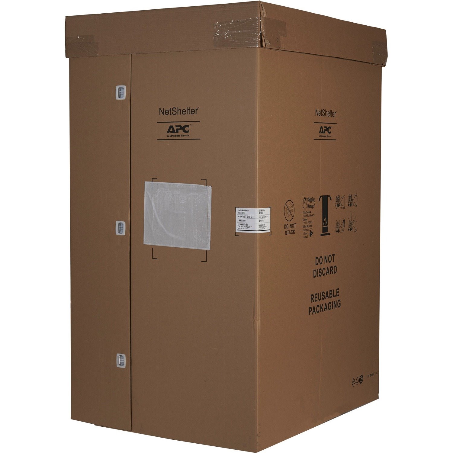 APC NetShelter SX, Server Rack Enclosure, 42U, Shock Packaging, 2000 lbs, Black, 1991H x 600W x 1070D mm [TAA]