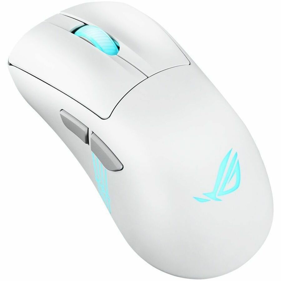 Asus ROG Keris II Origin Gaming Mouse - Bluetooth/Radio Frequency - USB 2.0 Type A - Optical - Moonlight White - 1