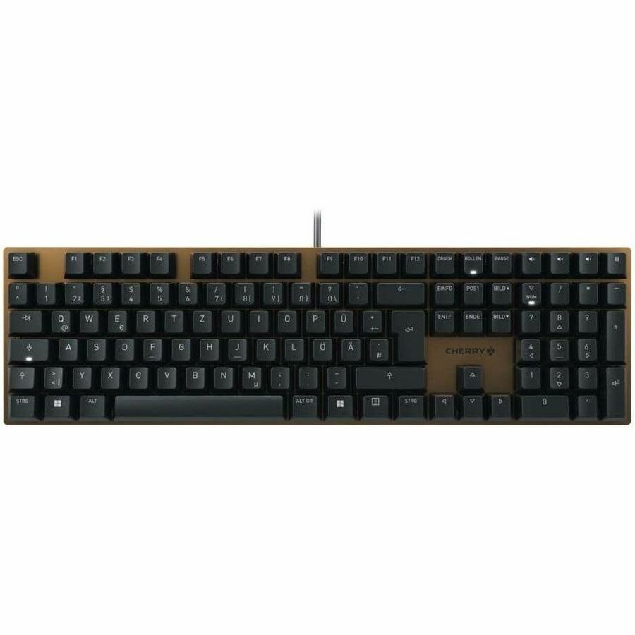 CHERRY KC 200 MX Keyboard - Cable Connectivity - USB 2.0 Type A Interface - German - Black, Bronze