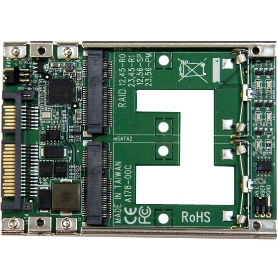 StarTech.com Dual mSATA SSD to 2.5" SATA RAID Adapter Converter