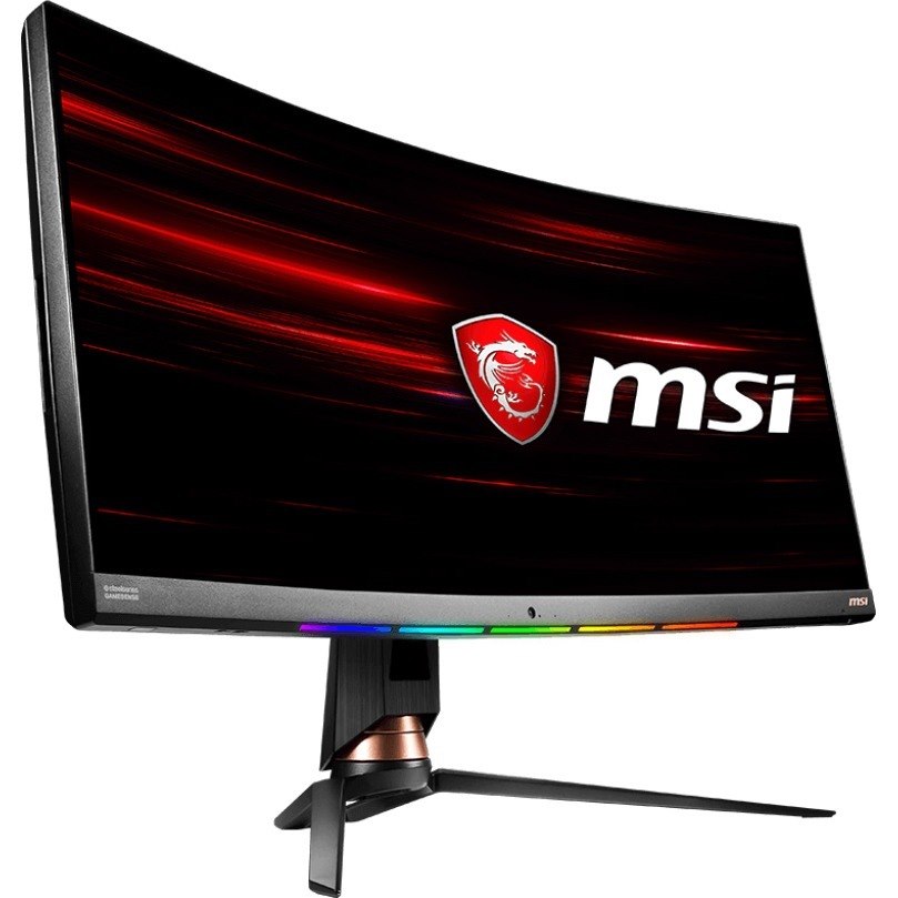 MSI Optix MPG341CQR 34" Class Webcam UW-QHD Curved Screen Gaming LCD Monitor - 21:9 - Gray