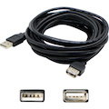AddOn 5-Pack of 10ft USB A 2.0 Male to Female Black Cables