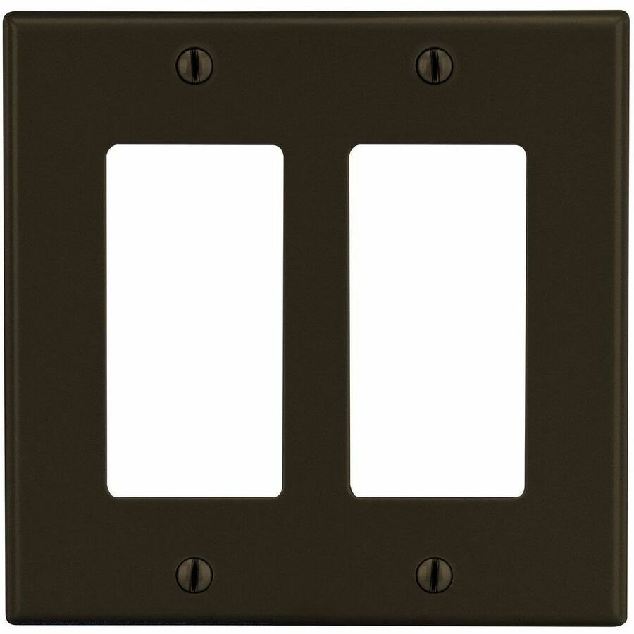 Bryant Wallplate, 2-Gang, 2) Decorator, Brown