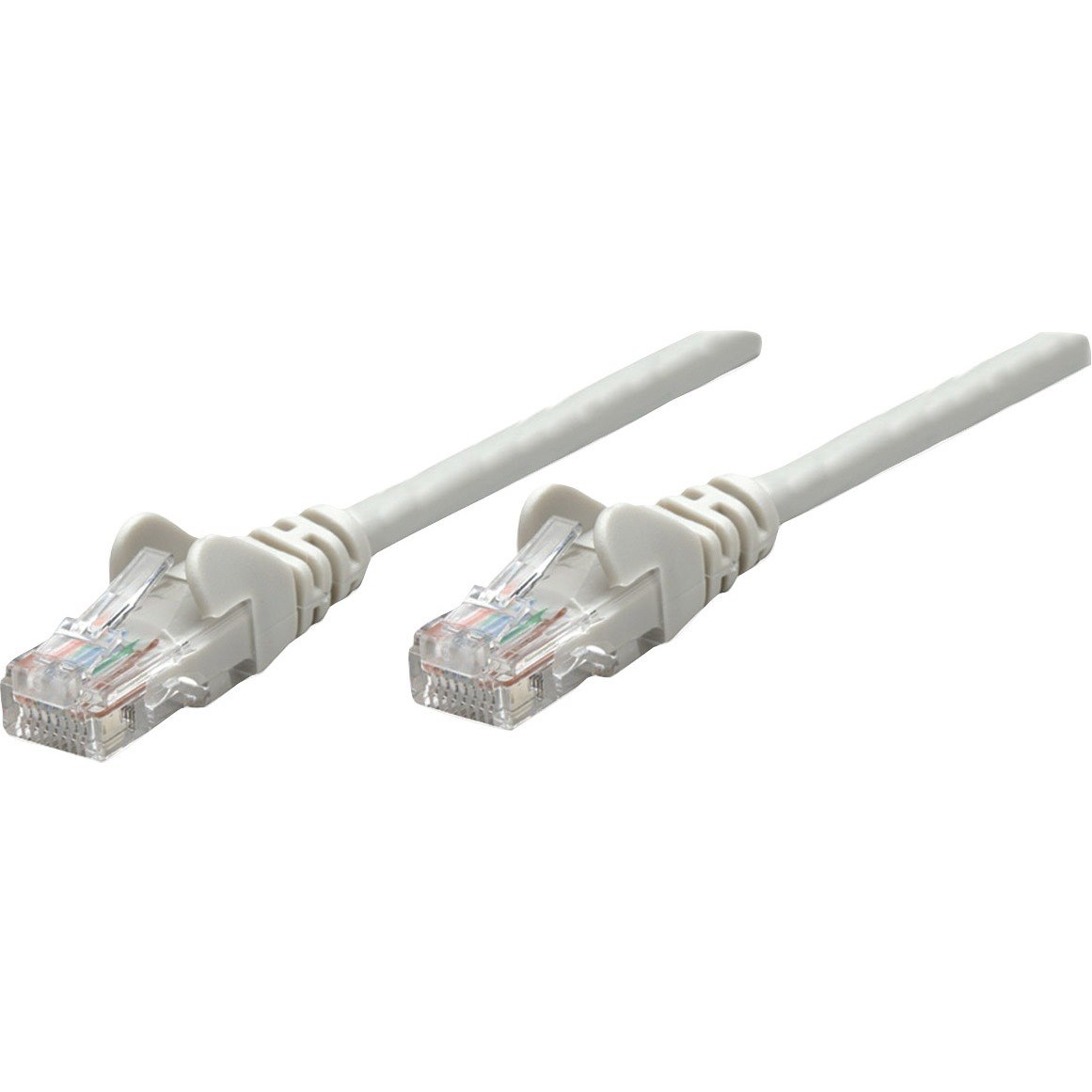 Intellinet Network Patch Cable, Cat5e, 3m, Grey, CCA, U/UTP, PVC, RJ45, Gold Plated Contacts, Snagless, Booted, Lifetime Warranty, Polybag