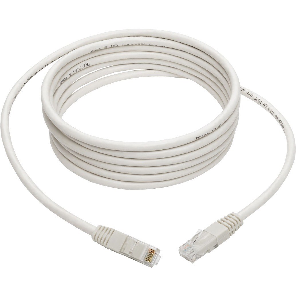 Eaton Tripp Lite Series Cat6 Gigabit Molded (UTP) Ethernet Cable (RJ45 M/M), PoE, White, 10 ft. (3.05 m)