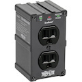 Eaton Tripp Lite Series Isobar 2-Outlet Surge Protector, Direct Plug-In, 1410 Joules, Diagnostic LEDs, Black Metal Housing