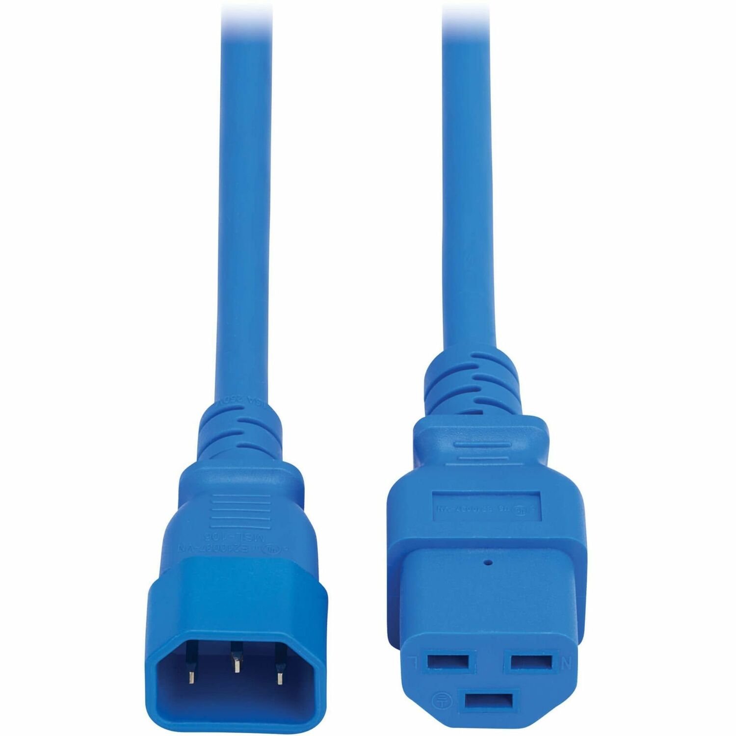 Eaton Tripp Lite Series Power Cord, C14 to C21 - Heavy-Duty, 15A, 250V, 14 AWG, 2.5 ft. (0.76 m), Blue