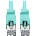 Eaton Tripp Lite Series Cat6a 10G Snagless Shielded STP Ethernet Cable (RJ45 M/M), PoE, Aqua, 7 ft. (2.13 m)