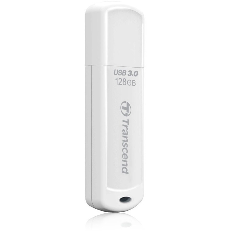 Transcend JetFlash 730 128 GB USB 3.0 Flash Drive - White