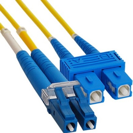 Network Centre 2m LC-SC SM Duplex Fibre Leads Single Mode Yellow OS2