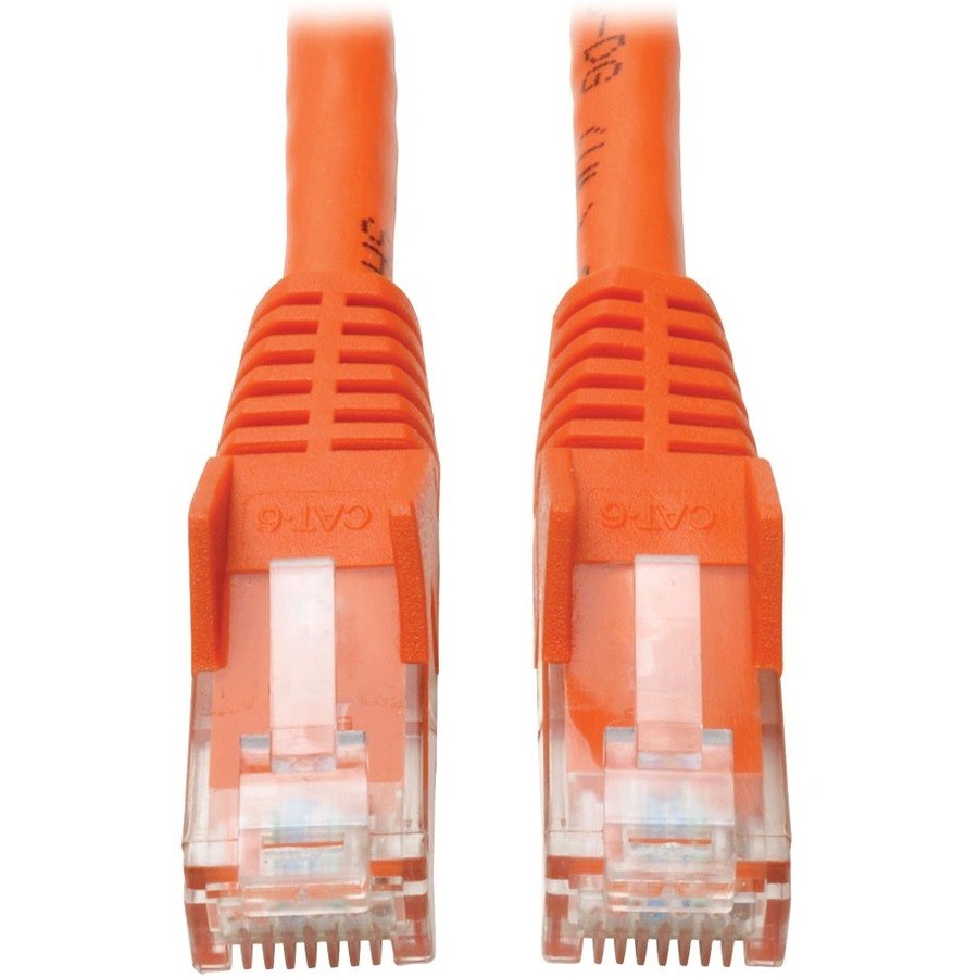 Eaton Tripp Lite Series Cat6 Gigabit Snagless Molded (UTP) Ethernet Cable (RJ45 M/M), PoE, Orange, 35 ft. (10.67 m)